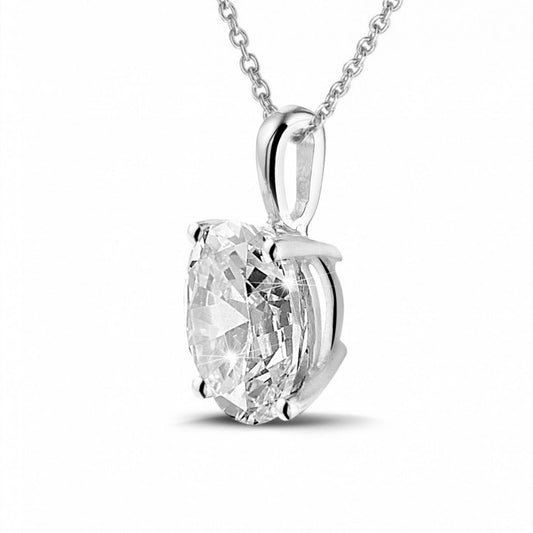 Classic GIA certified 0.50 ct oval pendant