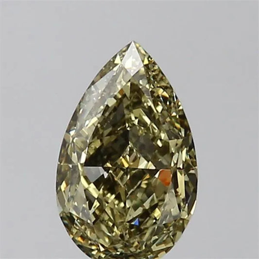 1.01ct Pear Natural Diamond (Colour Fancy Dark Yellow, Clarity VVS2, GIA Certified)