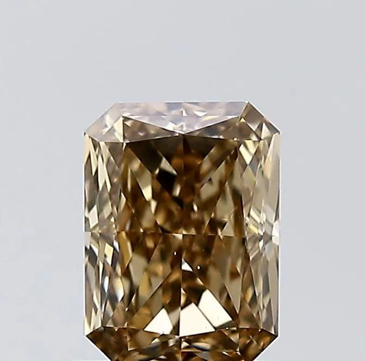 1.02ct Radiant Natural Diamond (Colour Fancy Yellowish Brown, Clarity VS2, GIA Certified)