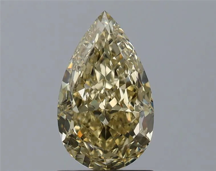 1.50ct Pear Natural Diamond (Colour Fancy Brownish Yellow, Clarity SI1, GIA Certified)