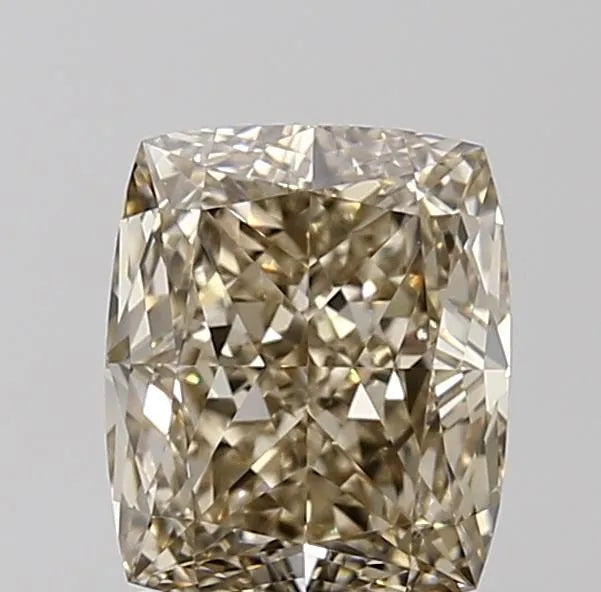 1.51ct Cushion brilliant Natural Diamond (Colour Fancy Light Yellowish Brown, Clarity VS2, GIA Certified)