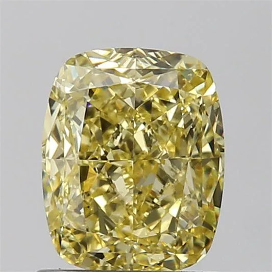 1.52ct Cushion brilliant Natural Diamond (Colour Fancy Yellow, Clarity SI1, GIA Certified)