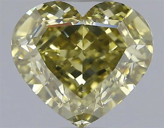 1.66ct Heart Natural Diamond (Colour Fancy Brownish Yellow, Clarity VS2, GIA Certified)