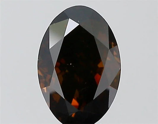 1.72ct Oval Natural Diamond (Colour Fancy Dark Brown, Clarity SI1, GIA Certified)