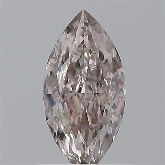 0.50ct Marquise Natural Diamond (Colour Fancy Pinkish Brown, Clarity SI2, GIA Certified)