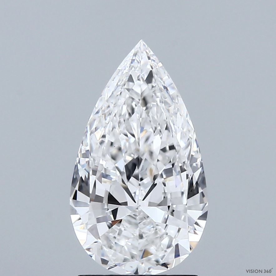 IGI certified Pear brilliant lab grown 2.00 ct E/VS1