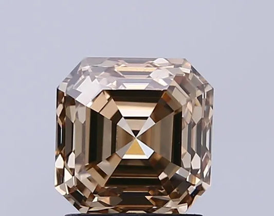 2.14ct Square emerald Natural Diamond (Colour Fancy Deep Orange Brown, Clarity VS1, GIA Certified)