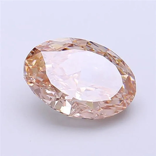2.19ct Oval Lab Grown Diamond (Colour Light Brown, Clarity VS1, IGI Certified)