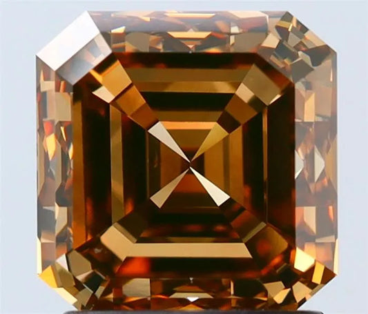 2.29ct Square emerald Natural Diamond (Colour Fancy Dark Yellowish Brown, Clarity VS1, GIA Certified)