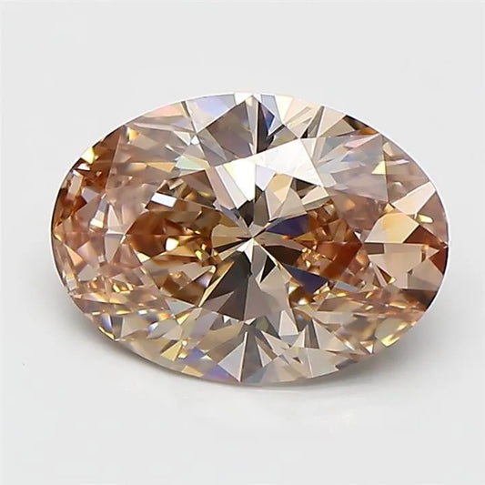 2.52ct Oval Lab Grown Diamond (Colour Fancy Brown, Clarity VS2, IGI Certified)