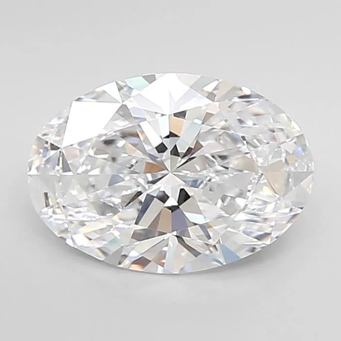 2.70ct Oval Lab Grown Diamond (Colour D, Clarity IF, Cut EX, IGI Certified)