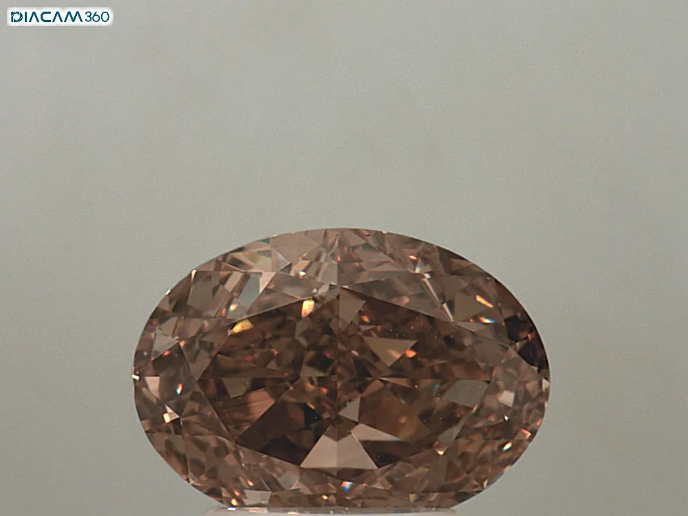 2.81ct Oval Natural Diamond (Colour Fancy Dark Brown, Clarity SI1, GIA Certified)