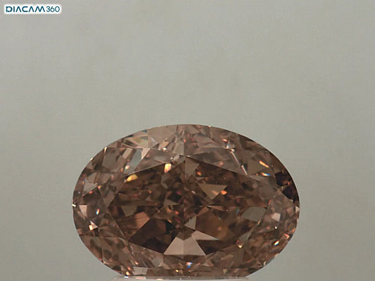 2.81ct Oval Natural Diamond (Colour Fancy Dark Brown, Clarity SI1, GIA Certified)