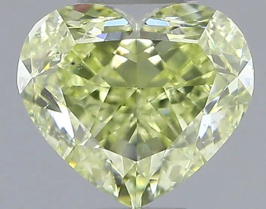 1.02ct Heart Natural Diamond (Colour Fancy Light Yellow, Clarity SI2, GIA Certified)