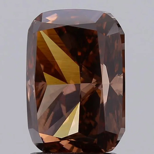 3.00ct Cushion modified Lab Grown Diamond (Colour Fancy Deep Brown, Clarity VS1, IGI Certified)