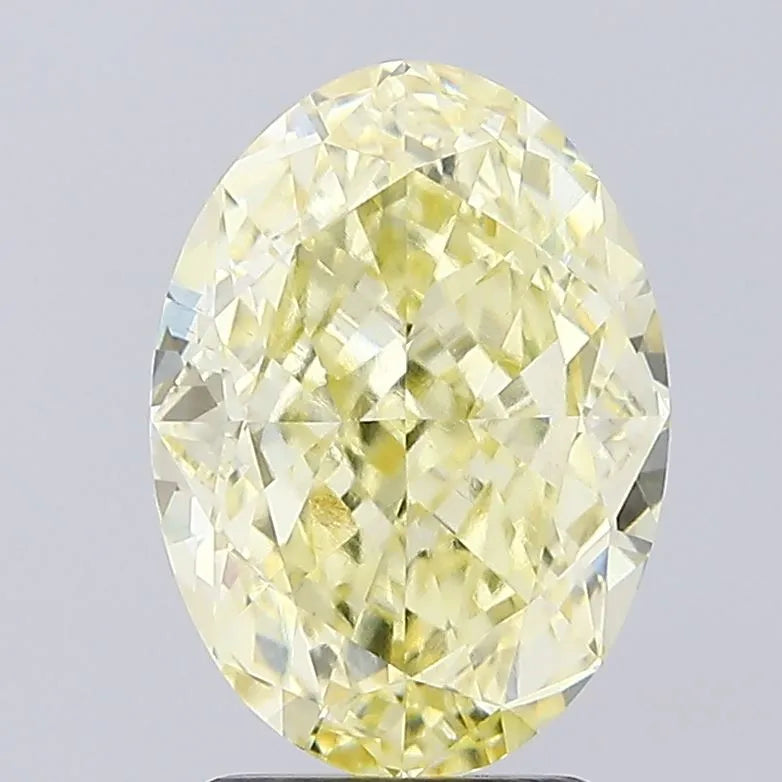 3.01ct Oval Lab Grown Diamond (Colour Fancy Yellow, Clarity VVS2, IGI Certified)