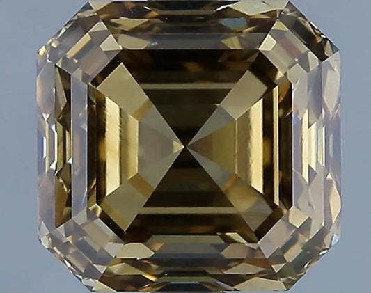 3.03ct Square emerald Natural Diamond (Colour Fancy Dark Yellowish Brown, Clarity VVS2, Uncertified)