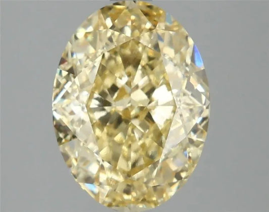 3.04ct Oval Lab Grown Diamond (Colour Fancy Vivid Yellow, Clarity VVS2, IGI Certified)