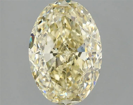 3.10ct Oval Lab Grown Diamond (Colour Fancy Light Yellow, Clarity VS2, IGI Certified)