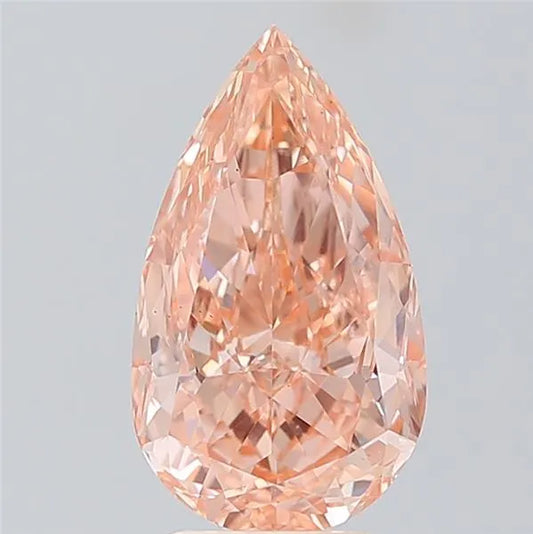 3.12ct Pear Lab Grown Diamond (Colour Fancy Light Orangey Brown, Clarity VS2, IGI Certified)