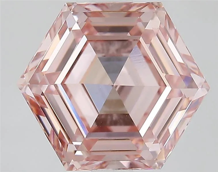 3.13ct Hexagonal Lab Grown Diamond (Colour Fancy Intense Pink, Clarity VVS2, IGI Certified)