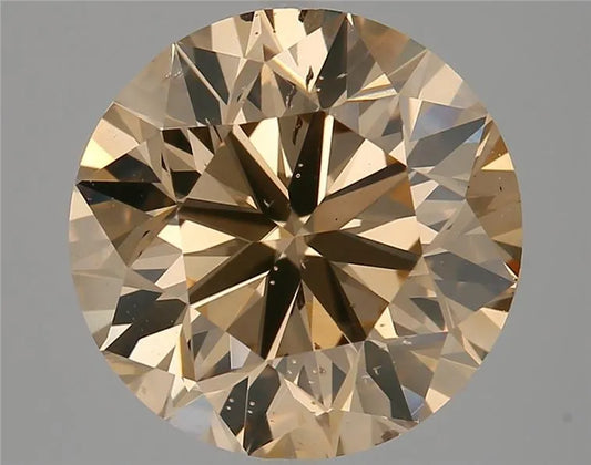 3.27ct Round Natural Diamond (Colour Brown, Clarity SI1, Cut VG, IGI Certified)