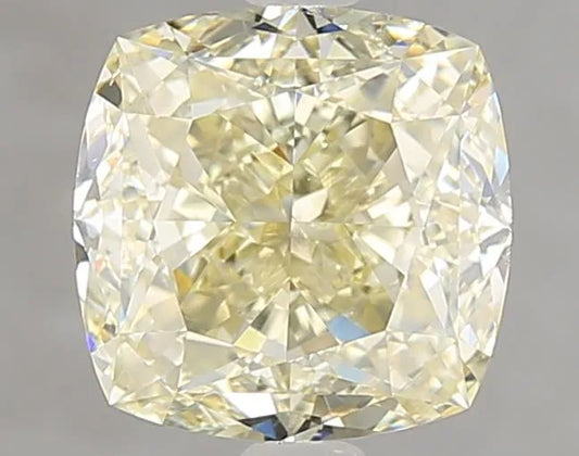 3.50ct Cushion brilliant Natural Diamond (Colour Fancy Light Yellow, Clarity SI1, GIA Certified)