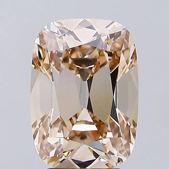 3.58ct Cushion brilliant Lab Grown Diamond (Colour Fancy Light Brown, Clarity VVS2, IGI Certified)