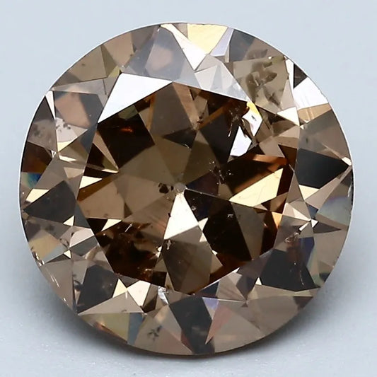 3.84ct European cut Natural Diamond (Colour Fancy Brown, Clarity I1, GIA Certified)
