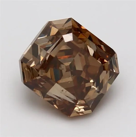 4.01ct Asscher Natural Diamond (Colour Fancy Dark Orangey Brown, Clarity SI1, GIA Certified)