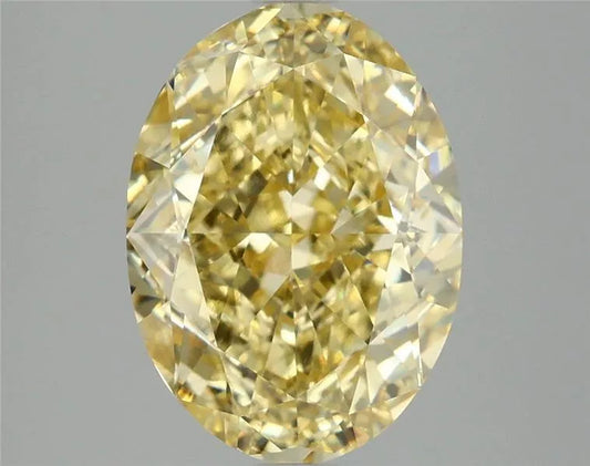 4.07ct Oval Lab Grown Diamond (Colour Fancy Vivid Yellow, Clarity VS1, IGI Certified)
