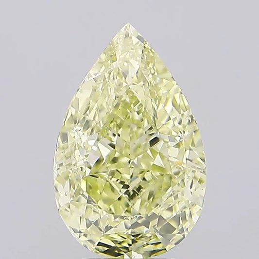 5.01ct Pear Natural Diamond (Colour Fancy Light Yellow, Clarity VS2, GIA Certified)