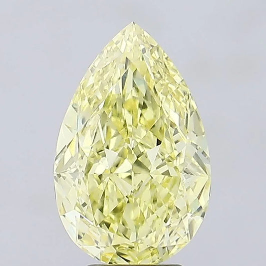 5.23ct Pear Lab Grown Diamond (Colour Fancy Vivid Yellow, Clarity VVS2, IGI Certified)