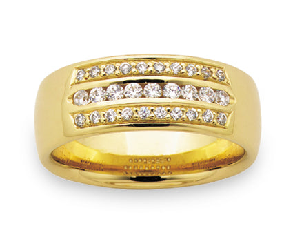 Unisex diamond dress/wedding ring