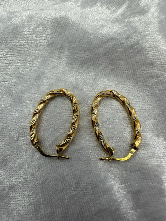 9K gold hoop earrings, main product view