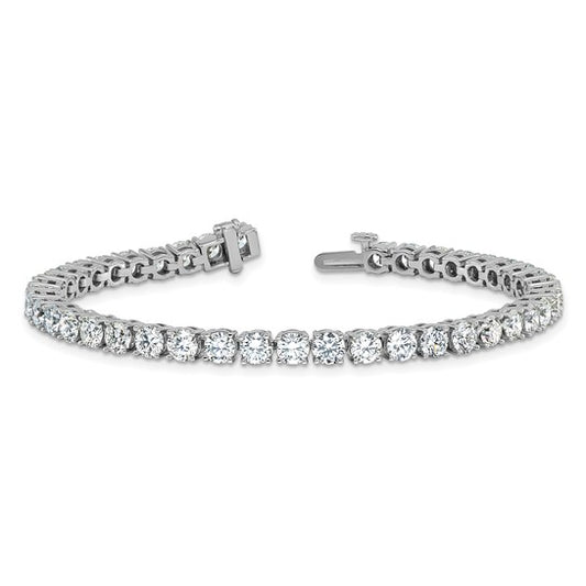 Classic 4 prong basket tennis bracelet