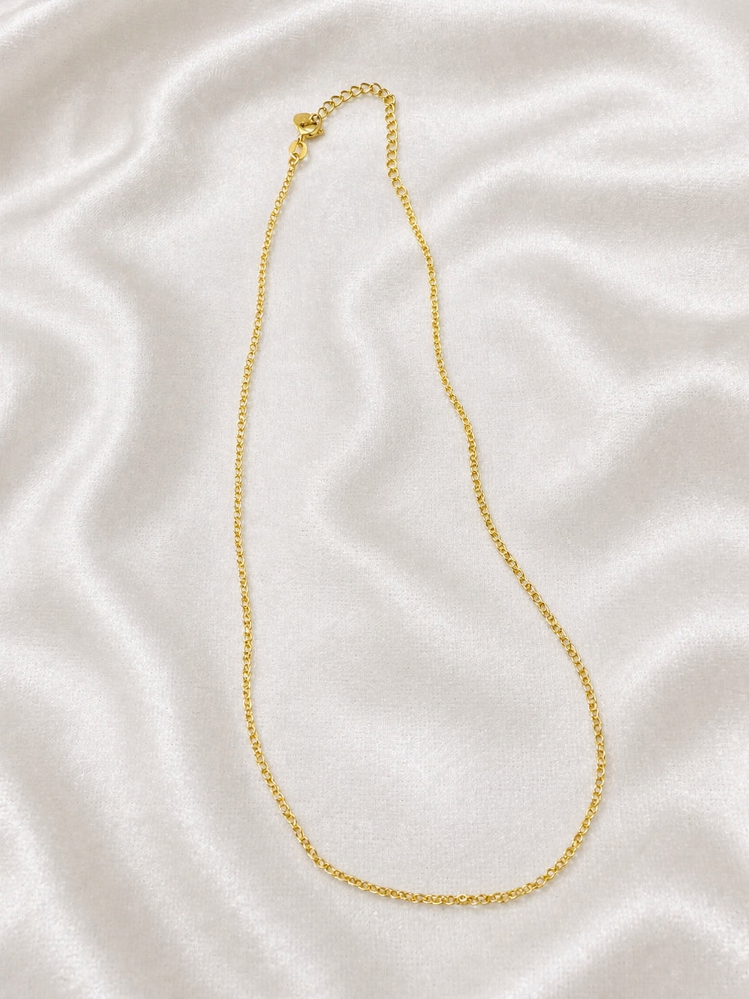 18K yellow gold cable chain, 41cm long