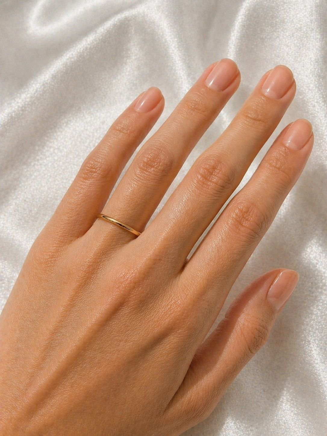 9K yellow gold stacker ring