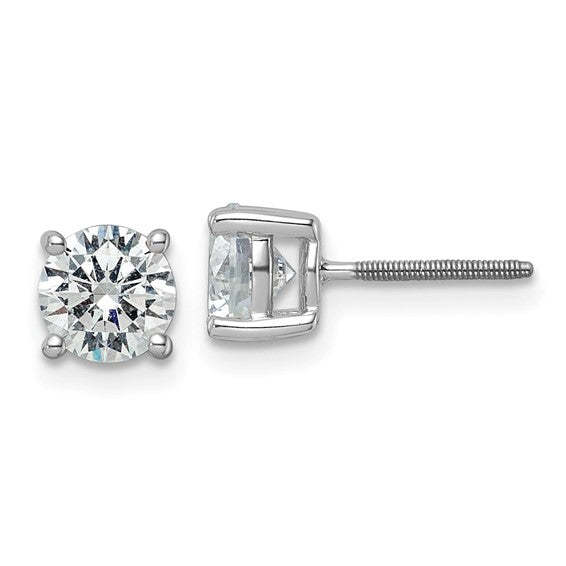 Classic 4 claw stud earrings with screwbacks.