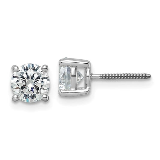 Classic 4 claw stud earrings with screwbacks.