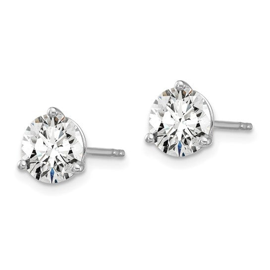 Classic 3 claw martini lab grown stud earrings
