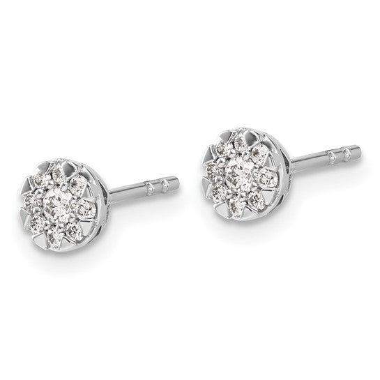 lab grown diamond cluster earrings