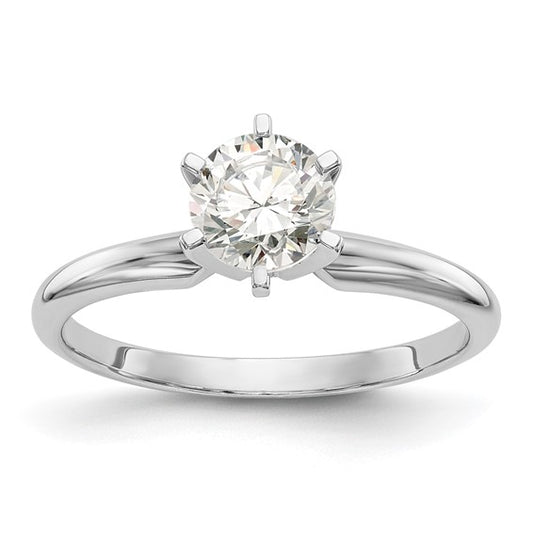 4 claw half round solitaire ring