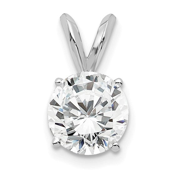 Classic solitaire double hoop pendant