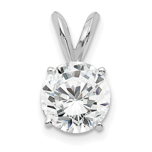 Classic solitaire double hoop pendant