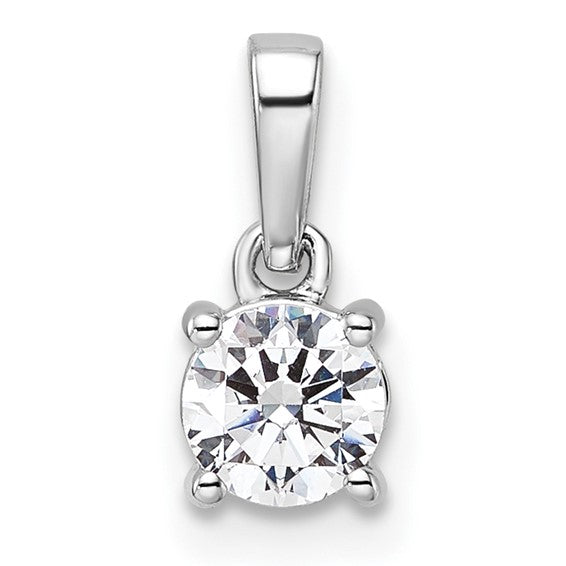 Classic solitaire single hoop pendant