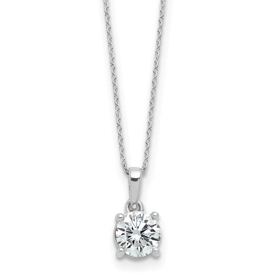 Classic solitaire single hoop pendant