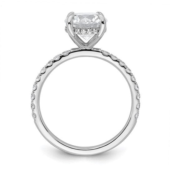 Hidden halo engagement ring