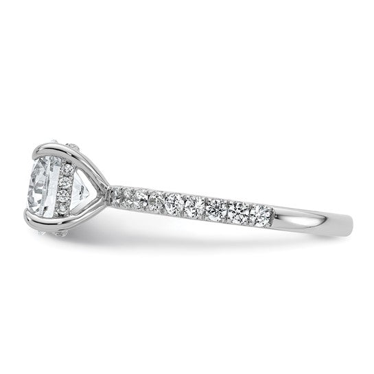 Hidden halo engagement ring