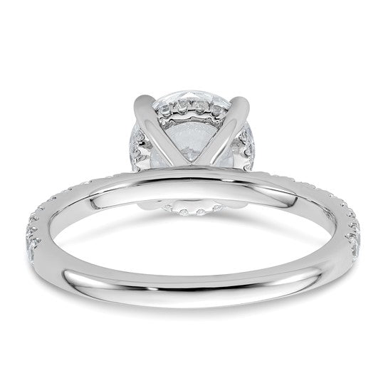 Hidden halo engagement ring